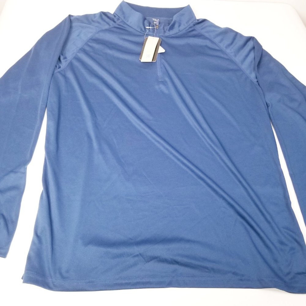 TSLA Men's 1/4 Zip HyperDri Cool Dry Activ…